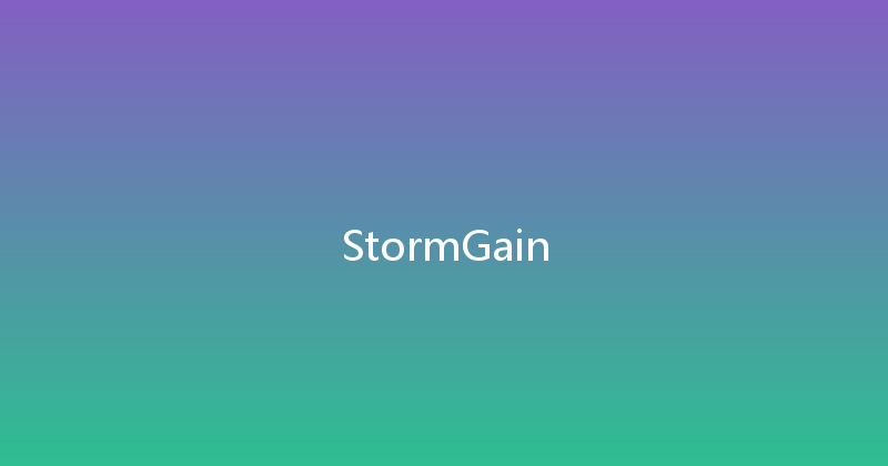 StormGain 