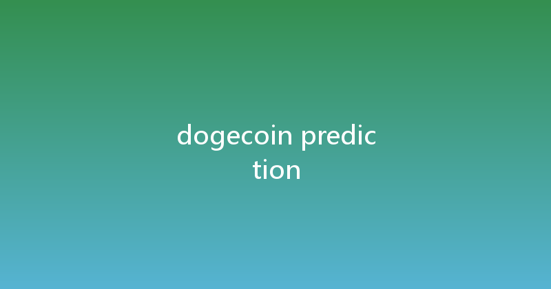 dogecoin prediction 